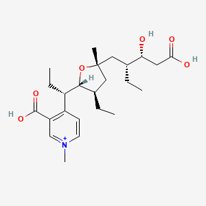 molecular formula C24H38NO6+ B1248890 Simplakidine A 