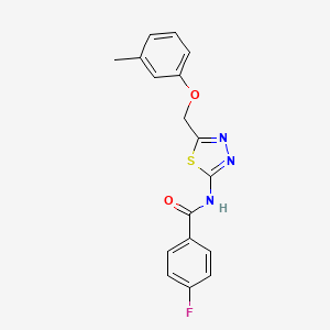 4-fluoro-N-{5-[(3-methylphenoxy)methyl]-1,3,4-thiadiazol-2-yl}benzamide