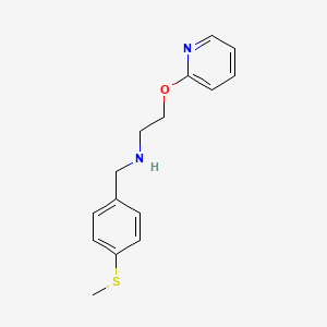 molecular formula C15H18N2OS B12488924 N-[4-(methylsulfanyl)benzyl]-2-(pyridin-2-yloxy)ethanamine 