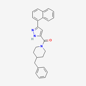 (4-benzylpiperidin-1-yl)[5-(naphthalen-1-yl)-1H-pyrazol-3-yl]methanone