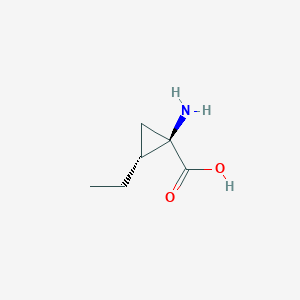 molecular formula C6H11NO2 B1248894 (1R,2R)-1-amino-2-ethylcyclopropanecarboxylic acid CAS No. 63393-57-7