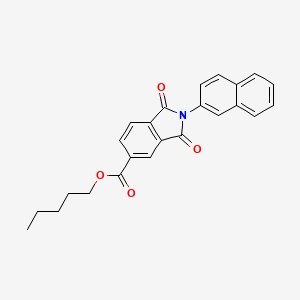 molecular formula C24H21NO4 B12488960 pentyl 2-(naphthalen-2-yl)-1,3-dioxo-2,3-dihydro-1H-isoindole-5-carboxylate 