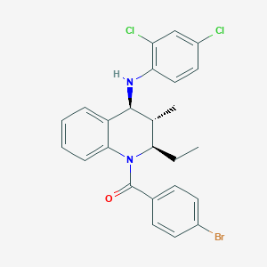 (4-bromophenyl)[(2R,3S,4S)-4-[(2,4-dichlorophenyl)amino]-2-ethyl-3-methyl-3,4-dihydroquinolin-1(2H)-yl]methanone