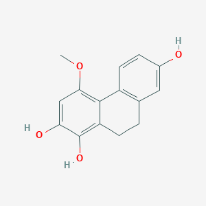 molecular formula C15H14O4 B1248900 4-Methoxy-9,10-dihydrophenanthrene-1,2,7-triol 