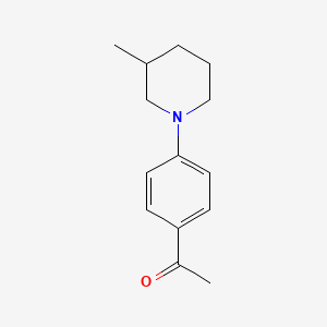 molecular formula C14H19NO B12489032 1-[4-(3-Methylpiperidin-1-yl)phenyl]ethanone 