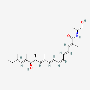molecular formula C26H41NO3 B1248905 (2E,4E,6Z,8E,10E,12R,13R,14E)-13-hydroxy-N-[(1S)-2-hydroxy-1-methyl-ethyl]-2,10,12,14,16-pentamethyl-octadeca-2,4,6,8,10,14-hexaenamide 
