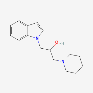 molecular formula C16H22N2O B12489050 1-(1H-indol-1-yl)-3-(piperidin-1-yl)propan-2-ol 