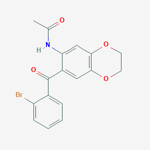 N-[7-(2-Bromobenzoyl)-2,3-dihydro-1,4-benzodioxin-6-yl]acetamide