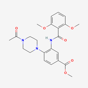 Methyl 4-(4-acetylpiperazin-1-yl)-3-{[(2,6-dimethoxyphenyl)carbonyl]amino}benzoate