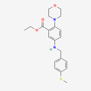 Ethyl 5-{[4-(methylsulfanyl)benzyl]amino}-2-(morpholin-4-yl)benzoate