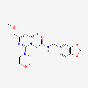 N-(1,3-benzodioxol-5-ylmethyl)-2-[4-(methoxymethyl)-2-(morpholin-4-yl)-6-oxopyrimidin-1(6H)-yl]acetamide