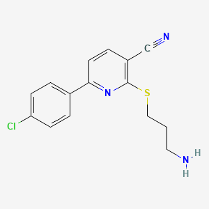 2-[(3-Aminopropyl)sulfanyl]-6-(4-chlorophenyl)pyridine-3-carbonitrile