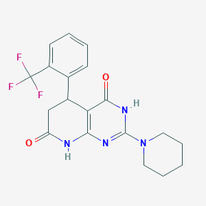 4-hydroxy-2-(piperidin-1-yl)-5-[2-(trifluoromethyl)phenyl]-5,8-dihydropyrido[2,3-d]pyrimidin-7(6H)-one