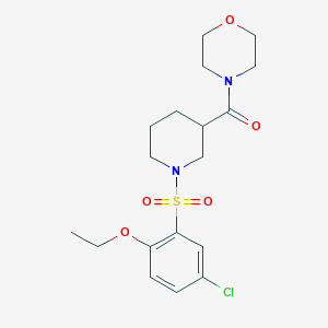 {1-[(5-Chloro-2-ethoxyphenyl)sulfonyl]piperidin-3-yl}(morpholin-4-yl)methanone