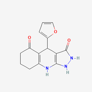 4-(furan-2-yl)-4,7,8,9-tetrahydro-1H-pyrazolo[3,4-b]quinoline-3,5(2H,6H)-dione