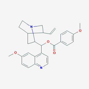 molecular formula C28H30N2O4 B12489221 6'-Methoxycinchonan-9-yl 4-methoxybenzoate 