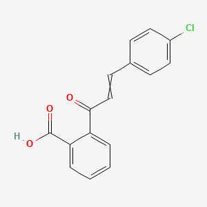 molecular formula C16H11ClO3 B12489225 2-[3-(4-Chlorophenyl)acryloyl]benzoic acid CAS No. 6261-68-3