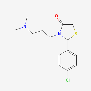 2-(4-Chlorophenyl)-3-[3-(dimethylamino)propyl]-1,3-thiazolidin-4-one