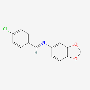 N-[(E)-(4-chlorophenyl)methylidene]-1,3-benzodioxol-5-amine