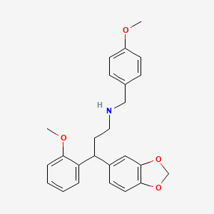 3-(1,3-benzodioxol-5-yl)-N-(4-methoxybenzyl)-3-(2-methoxyphenyl)propan-1-amine