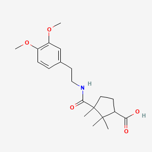 3-{[2-(3,4-Dimethoxyphenyl)ethyl]carbamoyl}-2,2,3-trimethylcyclopentanecarboxylic acid