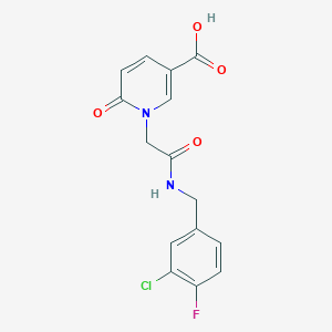 1-{2-[(3-Chloro-4-fluorobenzyl)amino]-2-oxoethyl}-6-oxo-1,6-dihydropyridine-3-carboxylic acid