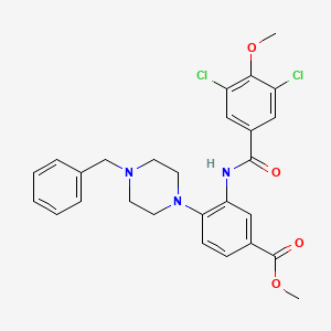 Methyl 4-(4-benzylpiperazin-1-yl)-3-{[(3,5-dichloro-4-methoxyphenyl)carbonyl]amino}benzoate