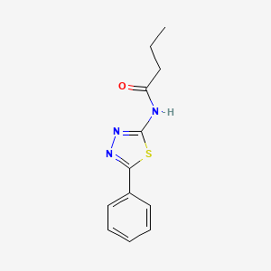 molecular formula C12H13N3OS B12489313 N-(5-phenyl-1,3,4-thiadiazol-2-yl)butanamide 