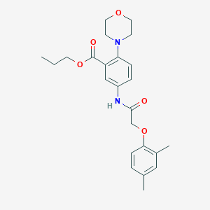 Propyl 5-{[(2,4-dimethylphenoxy)acetyl]amino}-2-(morpholin-4-yl)benzoate