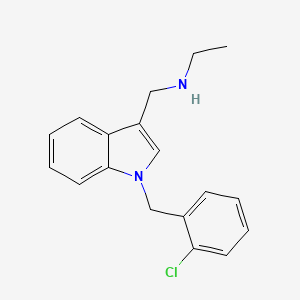 molecular formula C18H19ClN2 B12489332 N-{[1-(2-chlorobenzyl)-1H-indol-3-yl]methyl}ethanamine 