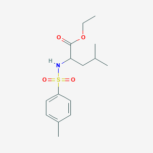 molecular formula C15H23NO4S B12489333 ethyl N-[(4-methylphenyl)sulfonyl]leucinate 