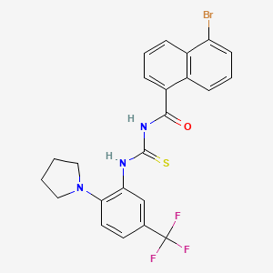 5-bromo-N-{[2-(pyrrolidin-1-yl)-5-(trifluoromethyl)phenyl]carbamothioyl}naphthalene-1-carboxamide