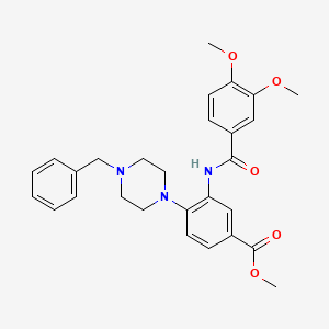 Methyl 4-(4-benzylpiperazin-1-yl)-3-{[(3,4-dimethoxyphenyl)carbonyl]amino}benzoate