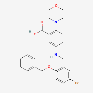 5-{[2-(Benzyloxy)-5-bromobenzyl]amino}-2-(morpholin-4-yl)benzoic acid