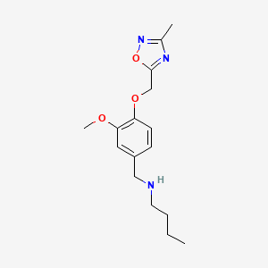 N-butyl-N-{3-methoxy-4-[(3-methyl-1,2,4-oxadiazol-5-yl)methoxy]benzyl}amine