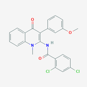 molecular formula C24H18Cl2N2O3 B12489394 2,4-dichloro-N-[3-(3-methoxyphenyl)-1-methyl-4-oxoquinolin-2-yl]benzamide 