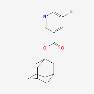 molecular formula C16H18BrNO2 B12489411 5-Bromonicotinic acid adamant-1-yl ester CAS No. 126947-69-1