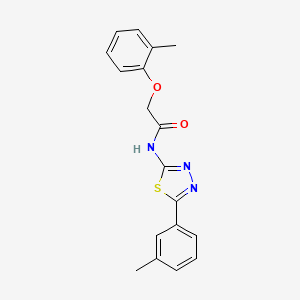 2-(2-methylphenoxy)-N-[5-(3-methylphenyl)-1,3,4-thiadiazol-2-yl]acetamide