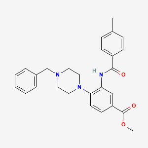 Methyl 4-(4-benzylpiperazin-1-yl)-3-{[(4-methylphenyl)carbonyl]amino}benzoate