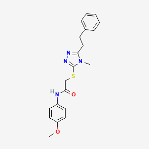 N-(4-methoxyphenyl)-2-{[4-methyl-5-(2-phenylethyl)-4H-1,2,4-triazol-3-yl]sulfanyl}acetamide