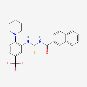 N-{[2-(piperidin-1-yl)-5-(trifluoromethyl)phenyl]carbamothioyl}naphthalene-2-carboxamide