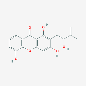 molecular formula C18H16O6 B1248945 9H-Xanthen-9-one, 1,3,5-trihydroxy-2-(2-hydroxy-3-methyl-3-butenyl)- CAS No. 581101-18-0