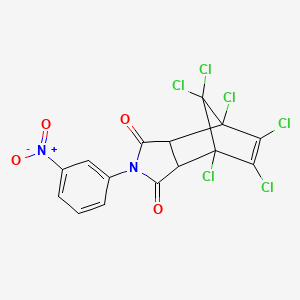 4,5,6,7,8,8-hexachloro-2-(3-nitrophenyl)-3a,4,7,7a-tetrahydro-1H-4,7-methanoisoindole-1,3(2H)-dione