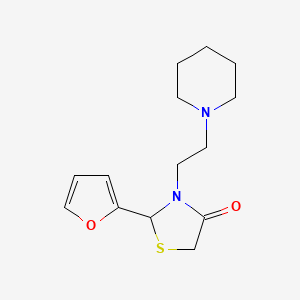 2-(Furan-2-yl)-3-[2-(piperidin-1-yl)ethyl]-1,3-thiazolidin-4-one