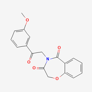 4-[2-(3-methoxyphenyl)-2-oxoethyl]-1,4-benzoxazepine-3,5(2H,4H)-dione