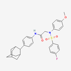 N-[4-(adamantan-2-yl)phenyl]-2-[N-(4-methoxyphenyl)-4-fluorobenzenesulfonamido]acetamide