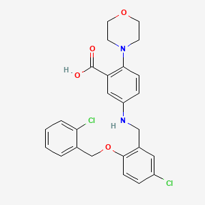 5-({5-Chloro-2-[(2-chlorobenzyl)oxy]benzyl}amino)-2-(morpholin-4-yl)benzoic acid