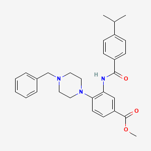 Methyl 4-(4-benzylpiperazin-1-yl)-3-({[4-(propan-2-yl)phenyl]carbonyl}amino)benzoate