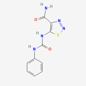 5-[(Phenylcarbamoyl)amino]-1,2,3-thiadiazole-4-carboxamide