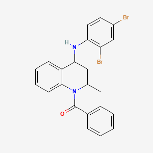 {4-[(2,4-dibromophenyl)amino]-2-methyl-3,4-dihydroquinolin-1(2H)-yl}(phenyl)methanone